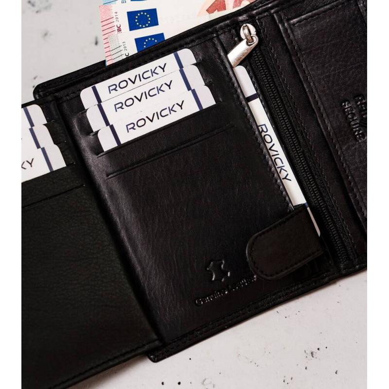 Wild Férfi Bőr Pénztárca -N4L-P-CCD-2-2702 BLACK- Fekete - Image 4