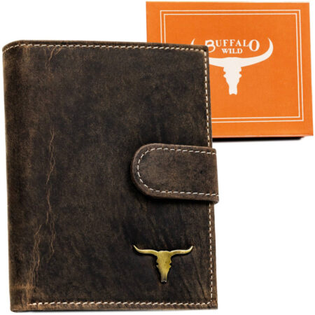 Buffalo Férfi Bőr Pénztárca -RM-04L-BAW-9947 BROW- Barna-