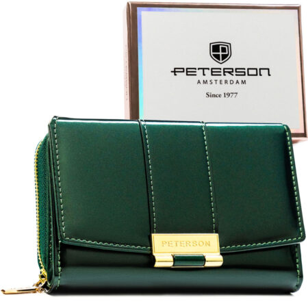 Peterson Női Pénztárca -PTN 0015-LAK-9518 GR- Zöld-