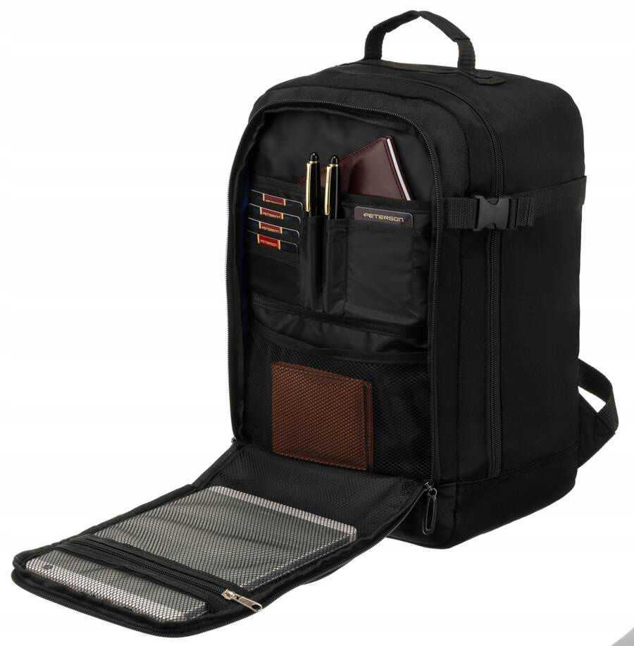 Peterson Hátizsák - Ptn Pp-Tok D-7203 Black - Fekete- 40 X 25 X 20 Cm - - Image 5