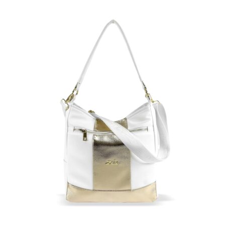 Zellia Női Válltáska ZLB399 Fehér-Arany -