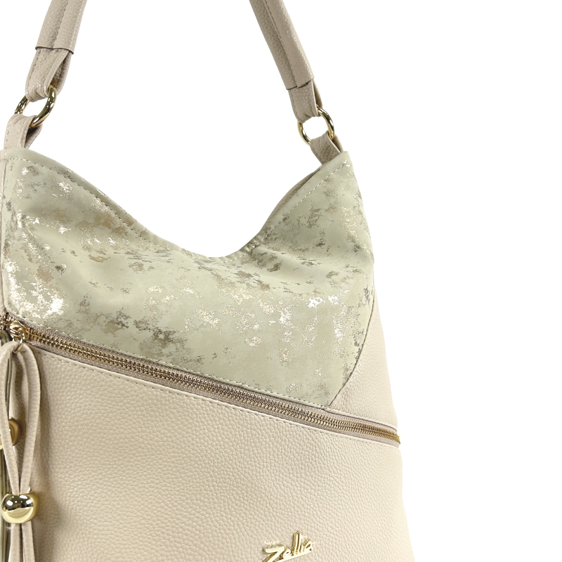 Zellia Női Válltáska ZLB400 Beige - D3 - - Image 3