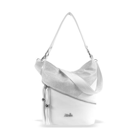 Zellia Női Válltáska ZLB400 Fehér-Ezüst