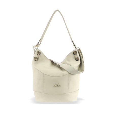 Zellia Női Válltáska ZLB401 Beige Matt - Krokkó -