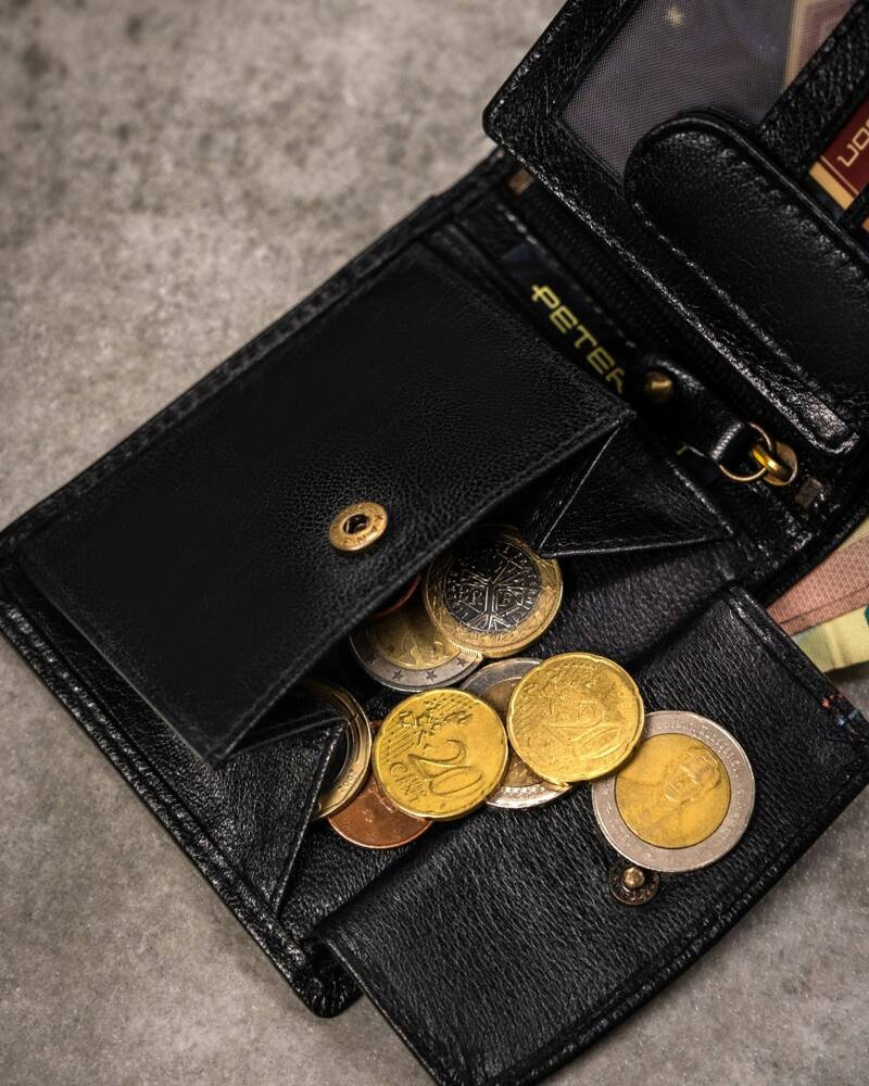 Peterson Férfi Bőr Pénztárca Szett + Kulcstartóval -PTN SET-M-1549-GVT BLack- Fekete - Image 12