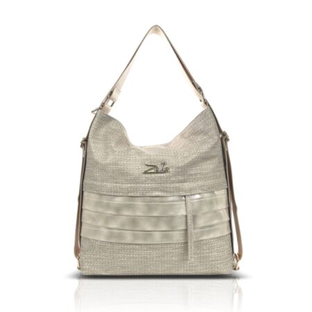 Zellia Női Válltáska/Hátizsáká Alakítható 22007 Beige-Arany - Krata -