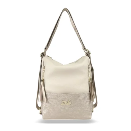 Zellia Női Válltáska/Hátizsáká Alakítható 22199 Beige-Arany - Groove -