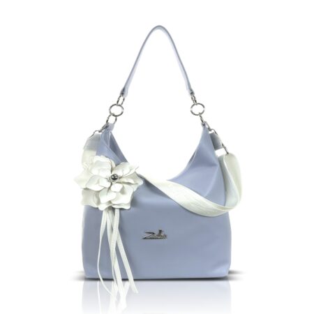 Zellia Női Válltáska 24165 Baba Kék - Virág Dísszel -
