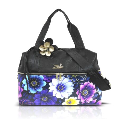 Zellia Női Sporttáska 24196 Fekete - Virág Mintás -
