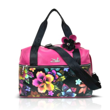 Zellia Női Sporttáska 24196 Pink - Virág Mintás -