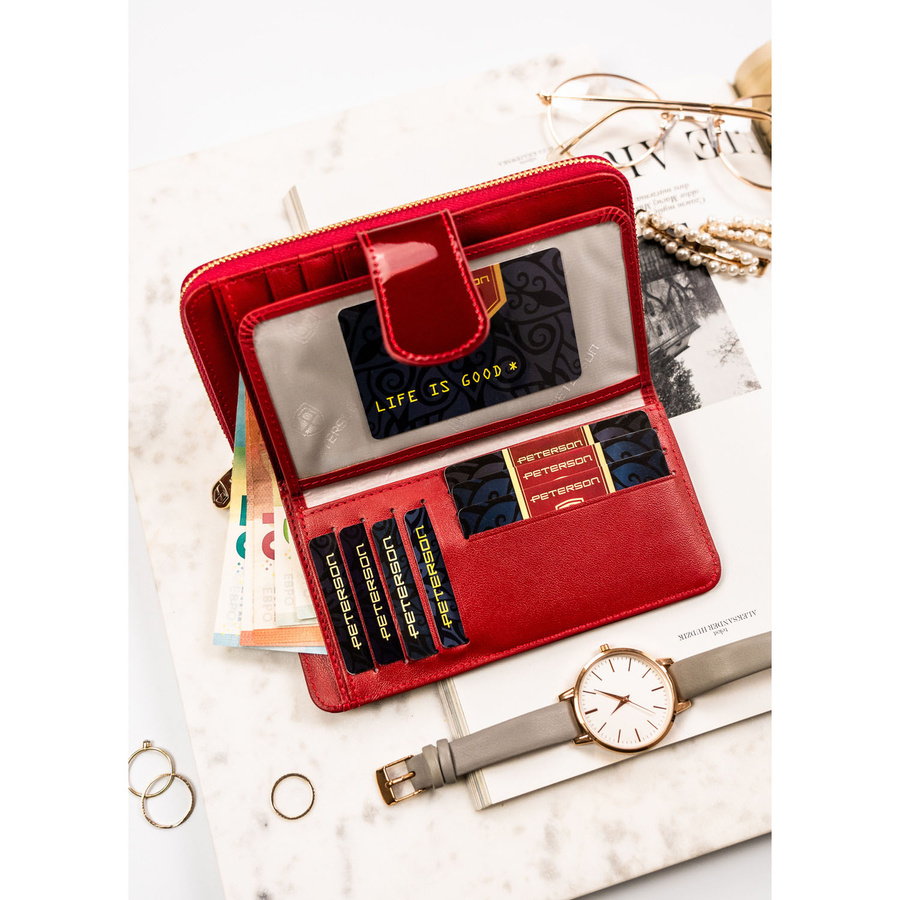 Peterson Női Bőr Pénztárca Ptn Bc-76116-0599 Red - Image 6