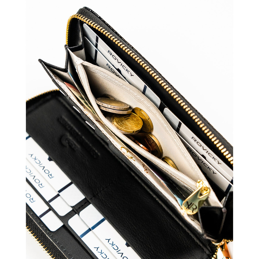 Rovicky Női Bőr Pénztárca Rh-25-1-Rs-5395 Black - Image 7