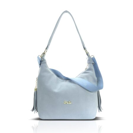 Zellia Női Válltáska Zlb251 Baba Kék - Velúr -