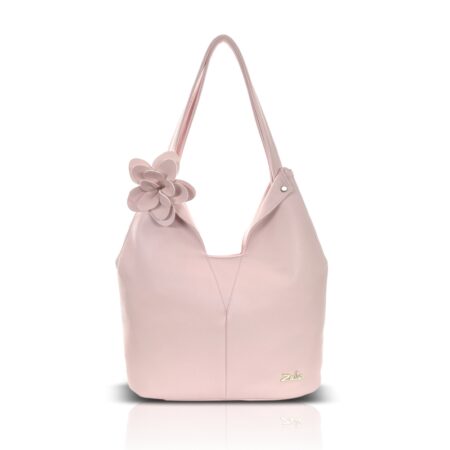 Zellia Női Válltáska Zlb406-F Púder - Virág Dísszel -