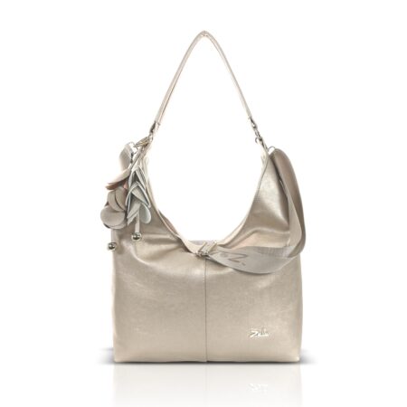 Zellia Női Válltáska Zlb407-F Arany - Brw - Virág Dísszel -