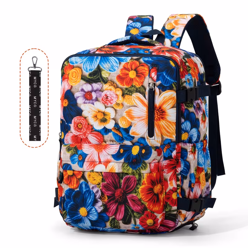 Utazó Hátizsák- 1VMW86K183 Virág Minta- 40 x 30 x 20 cm-