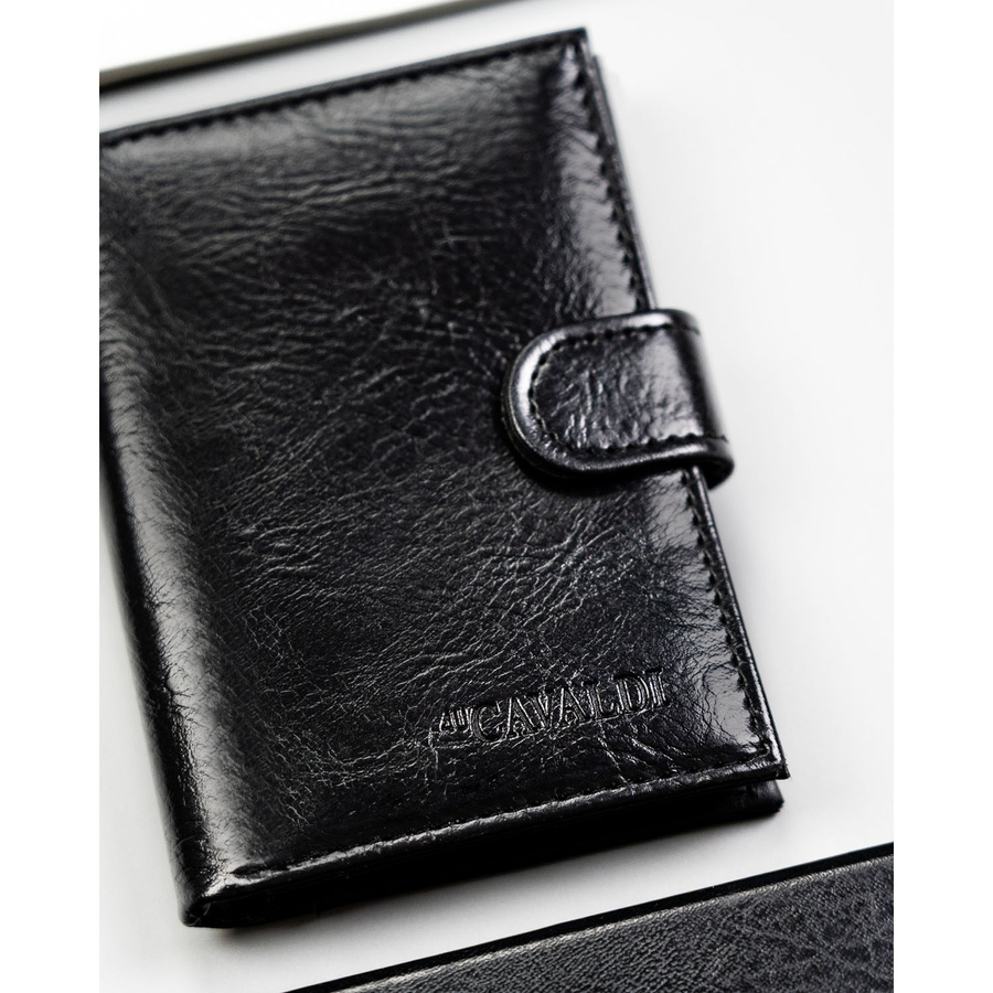 Cavaldi Férfi Bőr -F18-054W-BL-BLACK - Fekete - Image 3