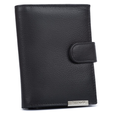 Cavaldi Férfi Bőr Pénztárca - N4L-P-PDM-BL BLACK- Fekete