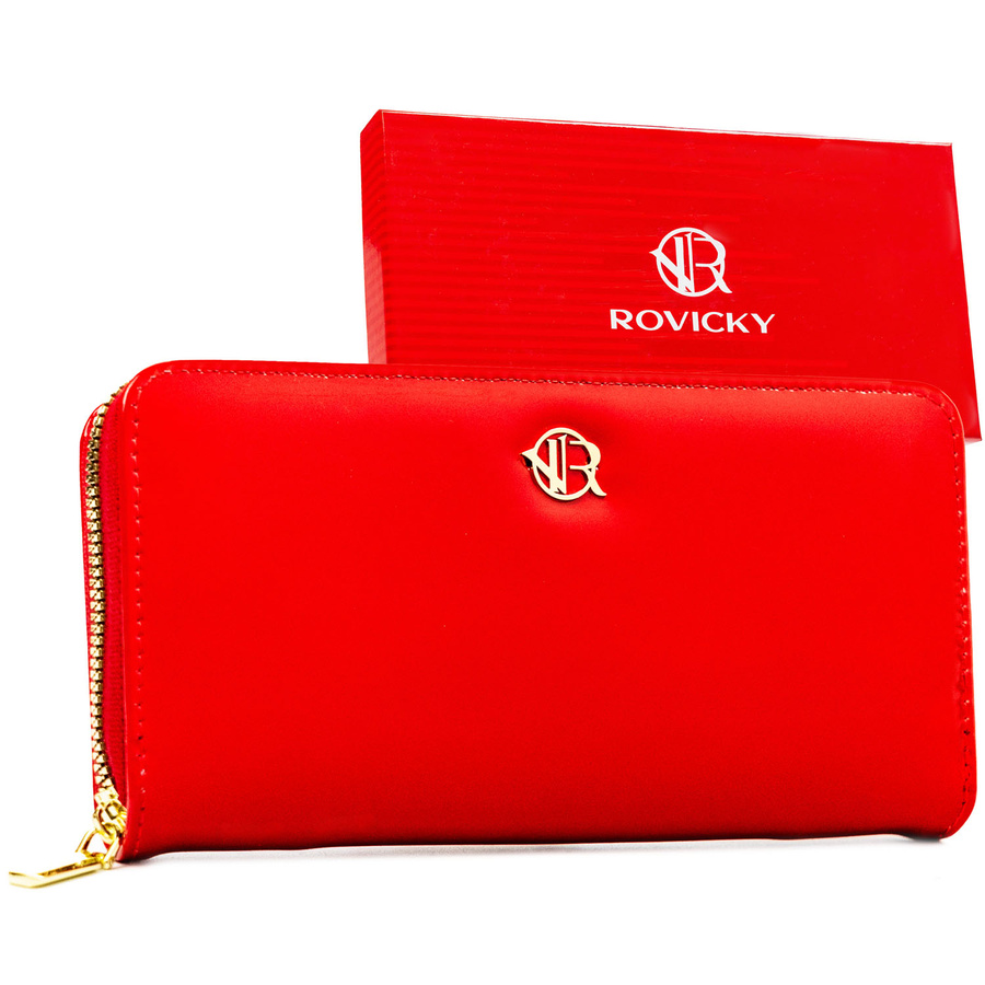 Rovicky Női Pénztárca Echo Bőr- Lakk -R-PRK-01-U8-6338-RED- Piros