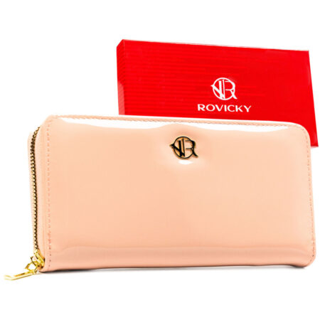 Rovicky Női Pénztárca Echo Bőr- Lakk -R-PRK-01-U8-6345-PIN- Rózsaszín