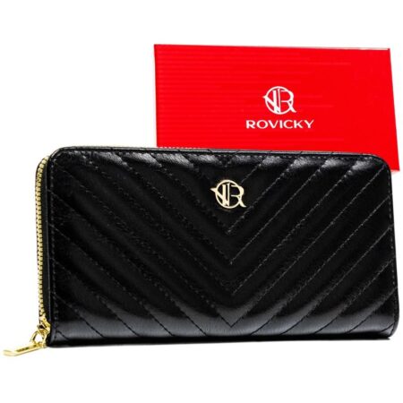 Rovicky Női Pénztárca Echo Bőr R-PRK-04-F7-3136 BLACK- Fekete