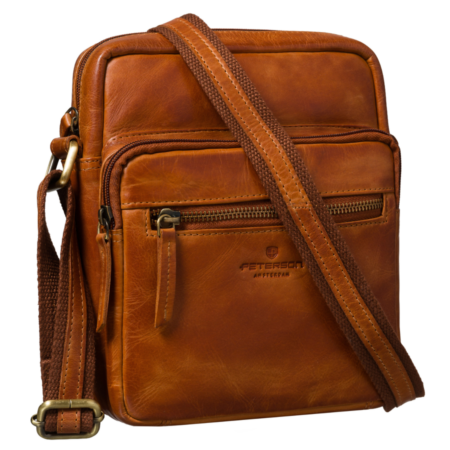 Peterson Férfi Bőr Oldaltáska Ptn 710-Cow-4952 Cognac