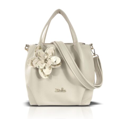 Zellia Női Válltáska Zlb324-F Beige - Leaf - Virág Dísszel -
