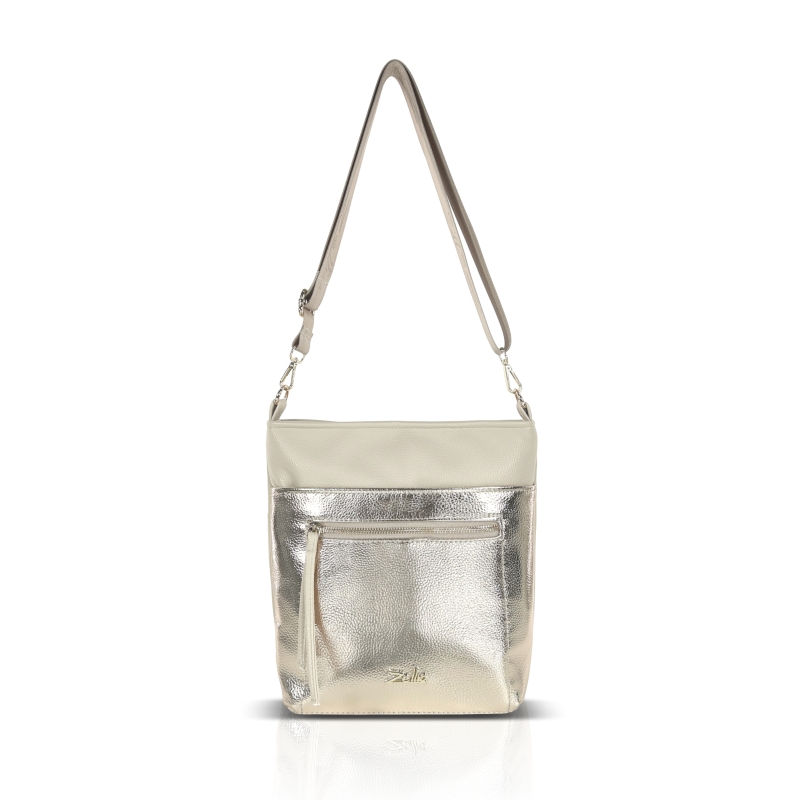 Zellia Női Oldaltáska Zlb429 Beige-Arany - Bari -