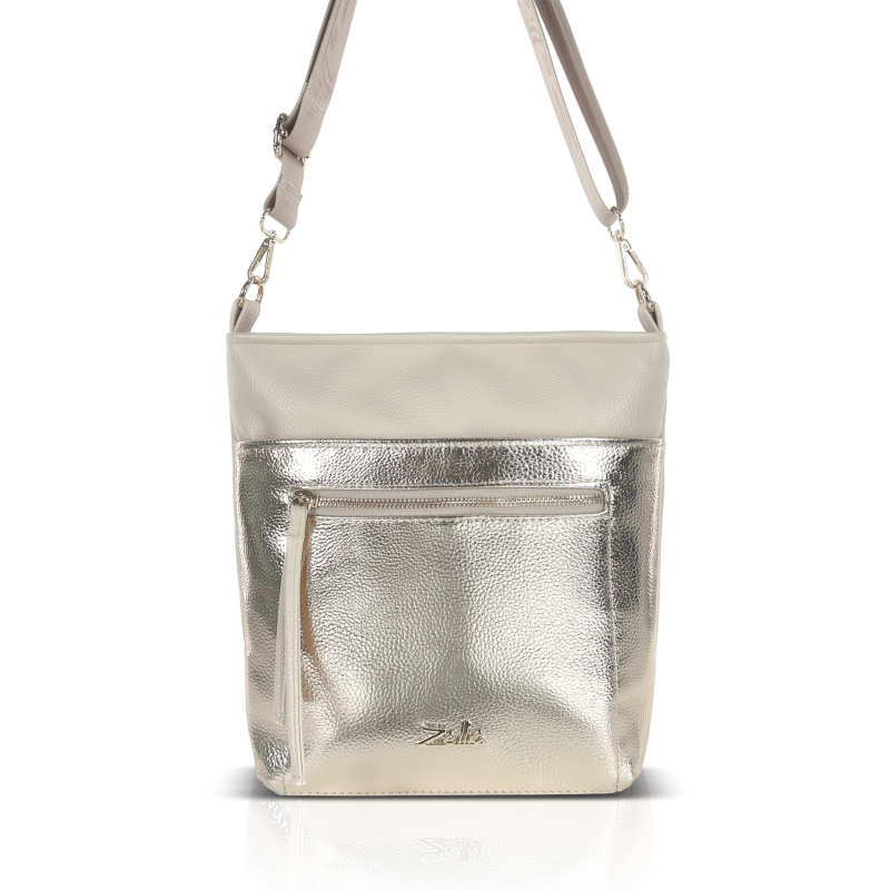 Zellia Női Oldaltáska Zlb429 Beige-Arany - Bari - - Image 2