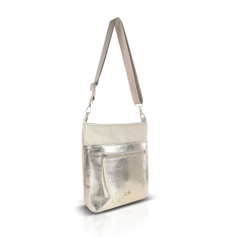 Zellia Női Oldaltáska Zlb429 Beige-Arany - Bari - - Image 3