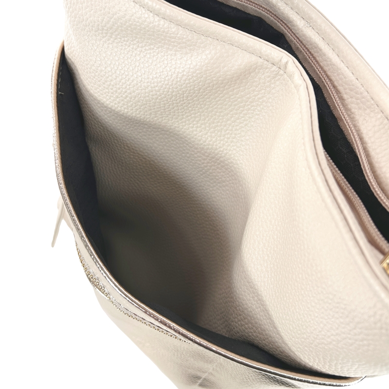 Zellia Női Oldaltáska Zlb429 Beige-Arany - Bari - - Image 6