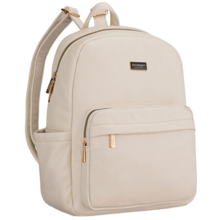 Peterson Női  Eco Bőr Hátizsák - PTN MBP-11-F19-L. BEIGE- Világos Bézs