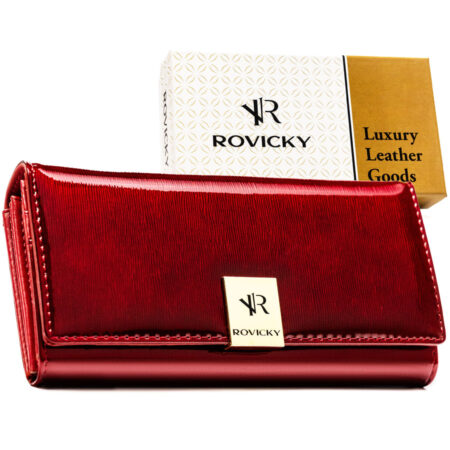 Rovicky Női Bőr Pénztárca - RH-24A-1-SH-R RED- Piros