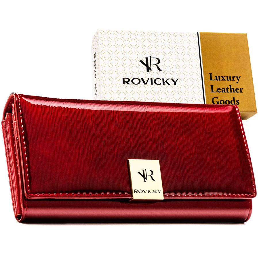 Rovicky Női Bőr Pénztárca - RH-24A-1-SH-R RED- Piros
