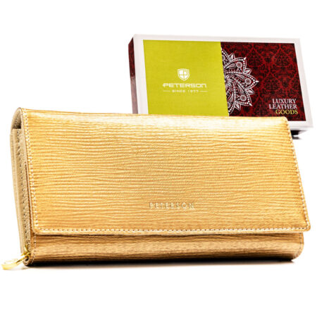 Peterson Női Bőr Pénztárca PTN 42106-PR-4885 CH- Arany