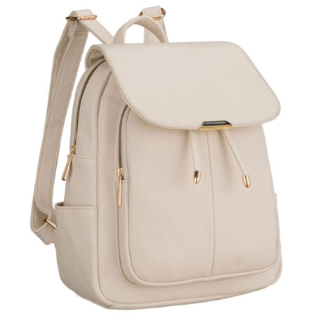 Peterson Női  Eco Bőr Hátizsák - PTN MBP-10-F19-L. BEIGE- Világos Bézs