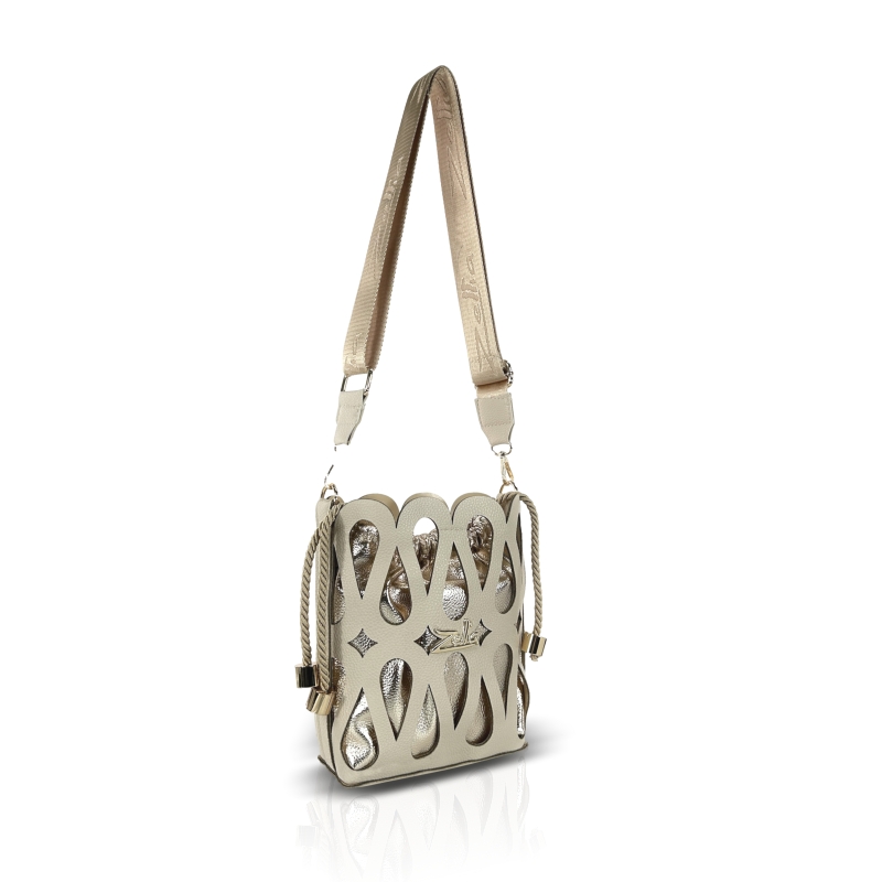 Zellia Női Oldaltáska 26040 Beige-Arany