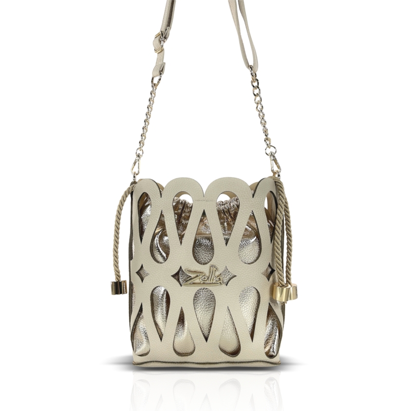 Zellia Női Oldaltáska 26040 Beige-Arany - Image 3