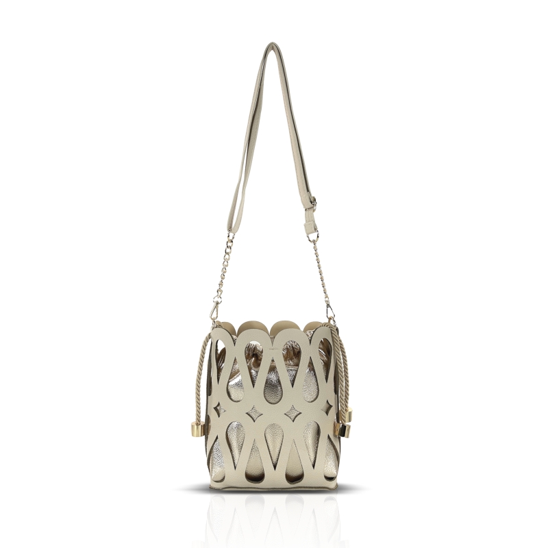 Zellia Női Oldaltáska 26040 Beige-Arany - Image 6