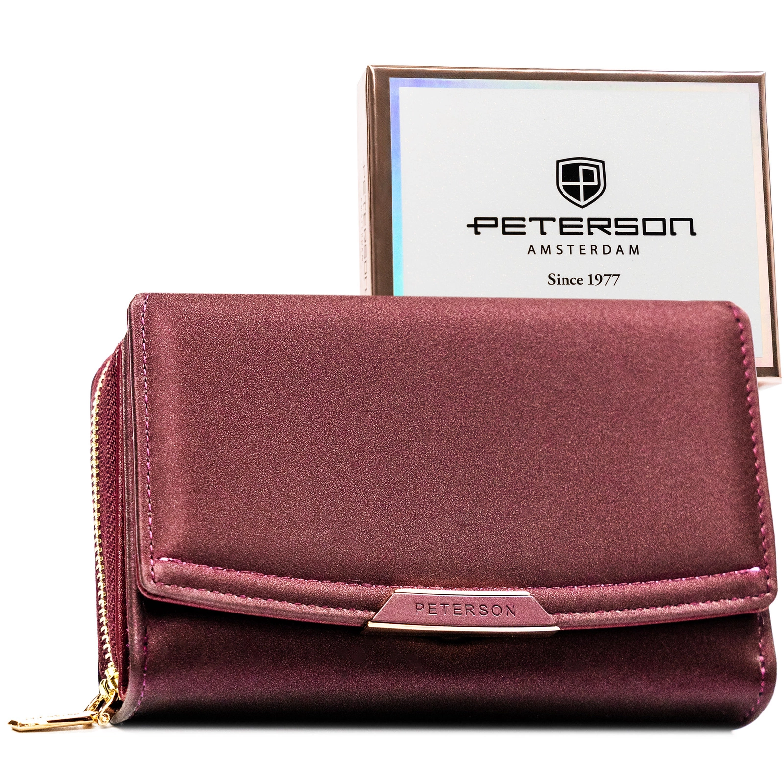 Peterson Női Eco Bőr Pénztárca -PTN 001-HN6-2530 PLU- Lila