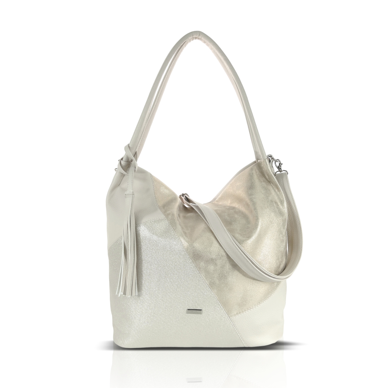 Zellia Női Válltáska Td22018 Beige-Arany - Monaco-Platina -