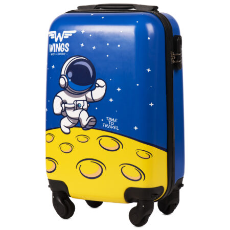 Wings Bőrönd -PC-KD01 ASTRONAUT Mintás- Kék- Levehető Kerékkel - 44 x 32 x 19 Cm