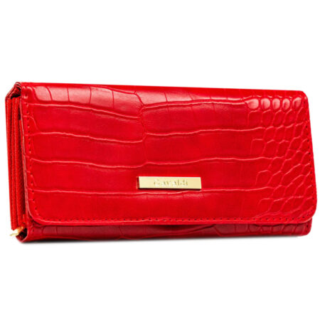 Cavaldi Női Eco Bőr Pénztárca -CHWJ-05-4788 RED- Piros
