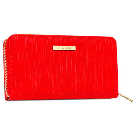 Cavaldi Női Eco Bőr Pénztárca -CHWJ-08-5082 RED- Piros