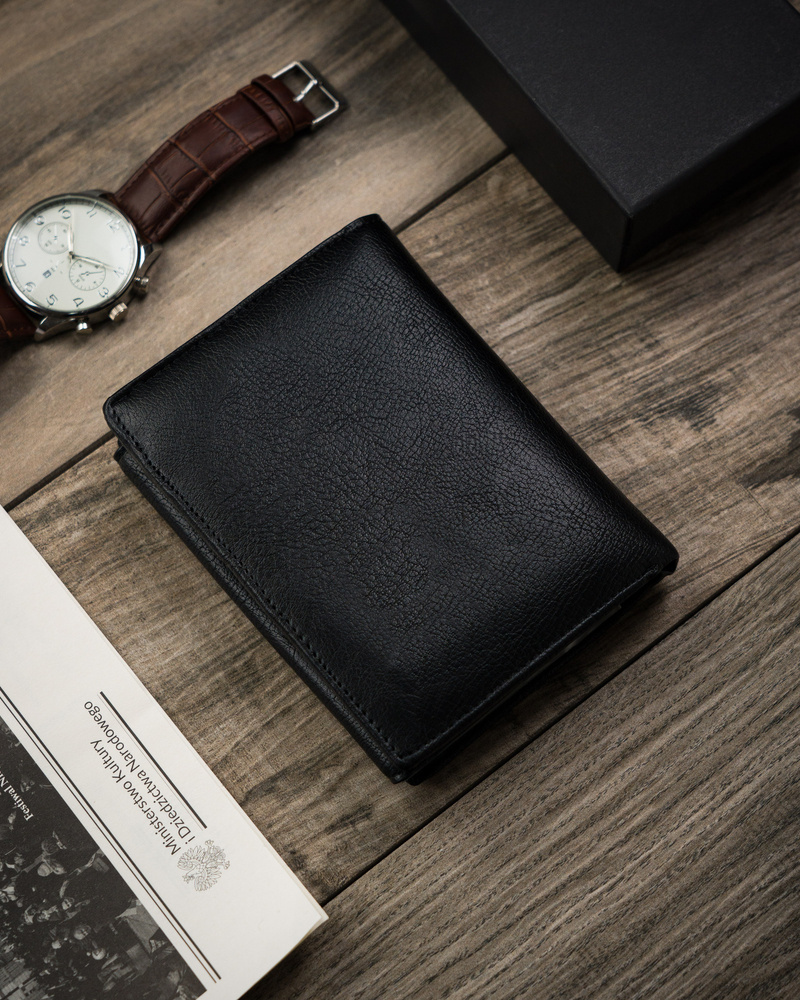 Peterson Férfi Bőr Pénztárca - M302-PU-6885 BLACK- Fekete - Image 4