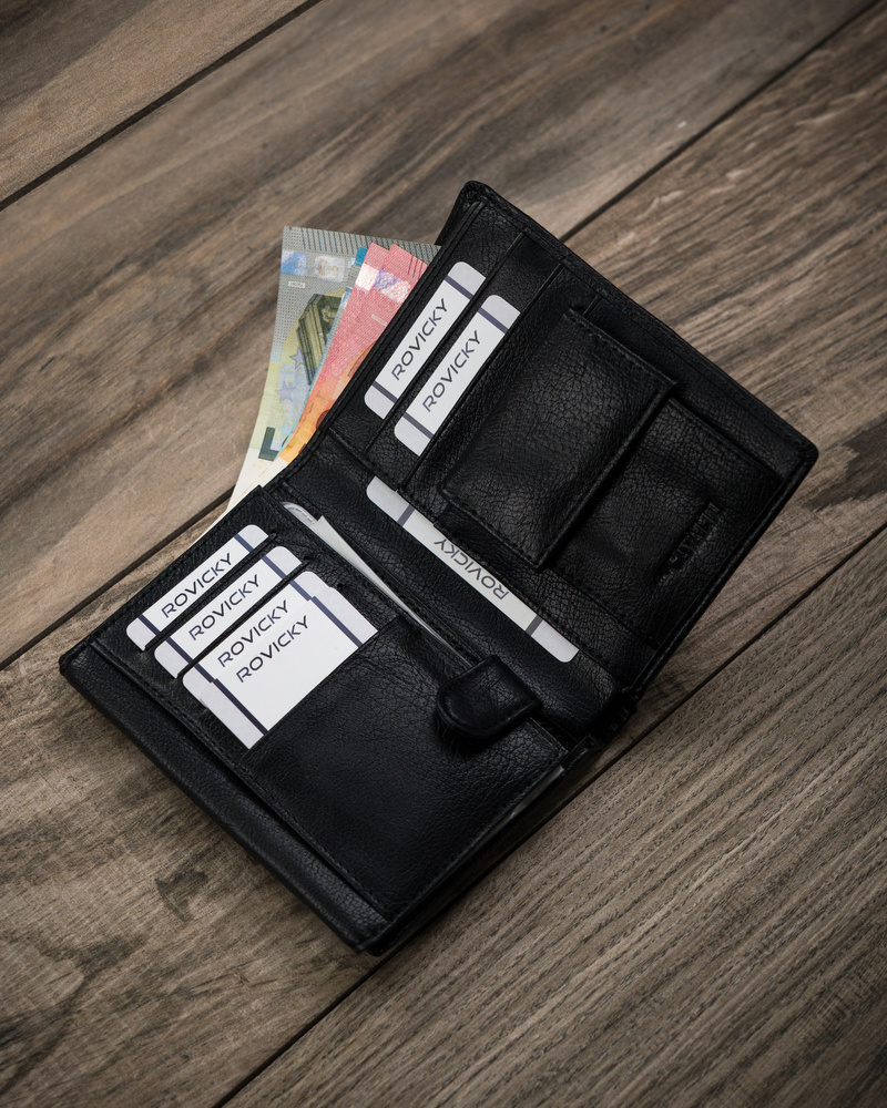 Peterson Férfi Bőr Pénztárca - M302-PU-6885 BLACK- Fekete - Image 6