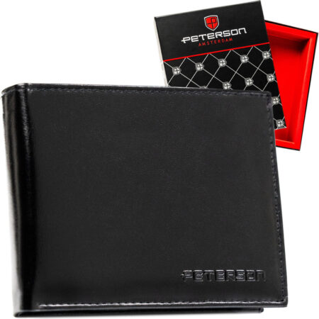 Peterson Férfi Bőr Pénztárca - PTN N992-NGV-9516 BL- Fekete