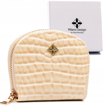 Milano Design Női Eco Bőr Pénztárca SF1840-JM-2666 BEIGE- Bézs