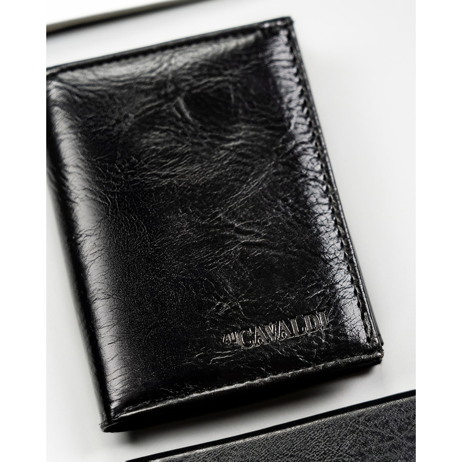 Cavaldi Férfi Eco Bőr Pénztárca - F18-072-BL-BLACK -Fekete - Image 3