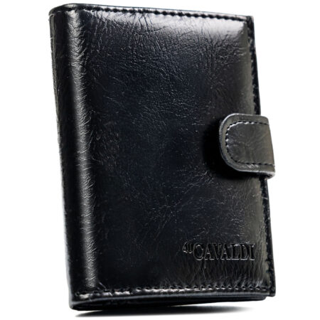 Cavaldi Férfi Eco Bőr Pénztárca - F18-072W-BL-BLACK -Fekete